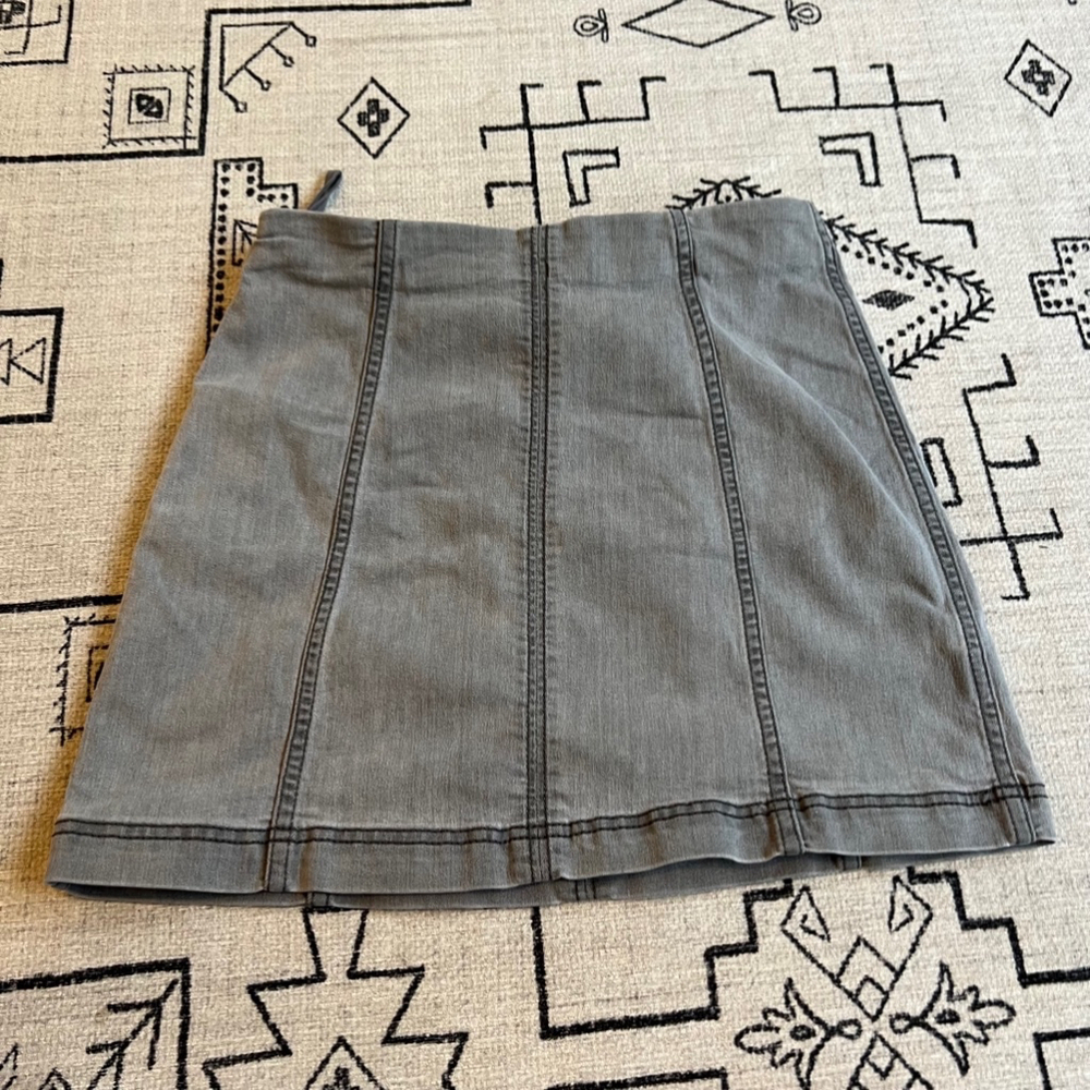 Free People Denim Skirt Size 26 Gray